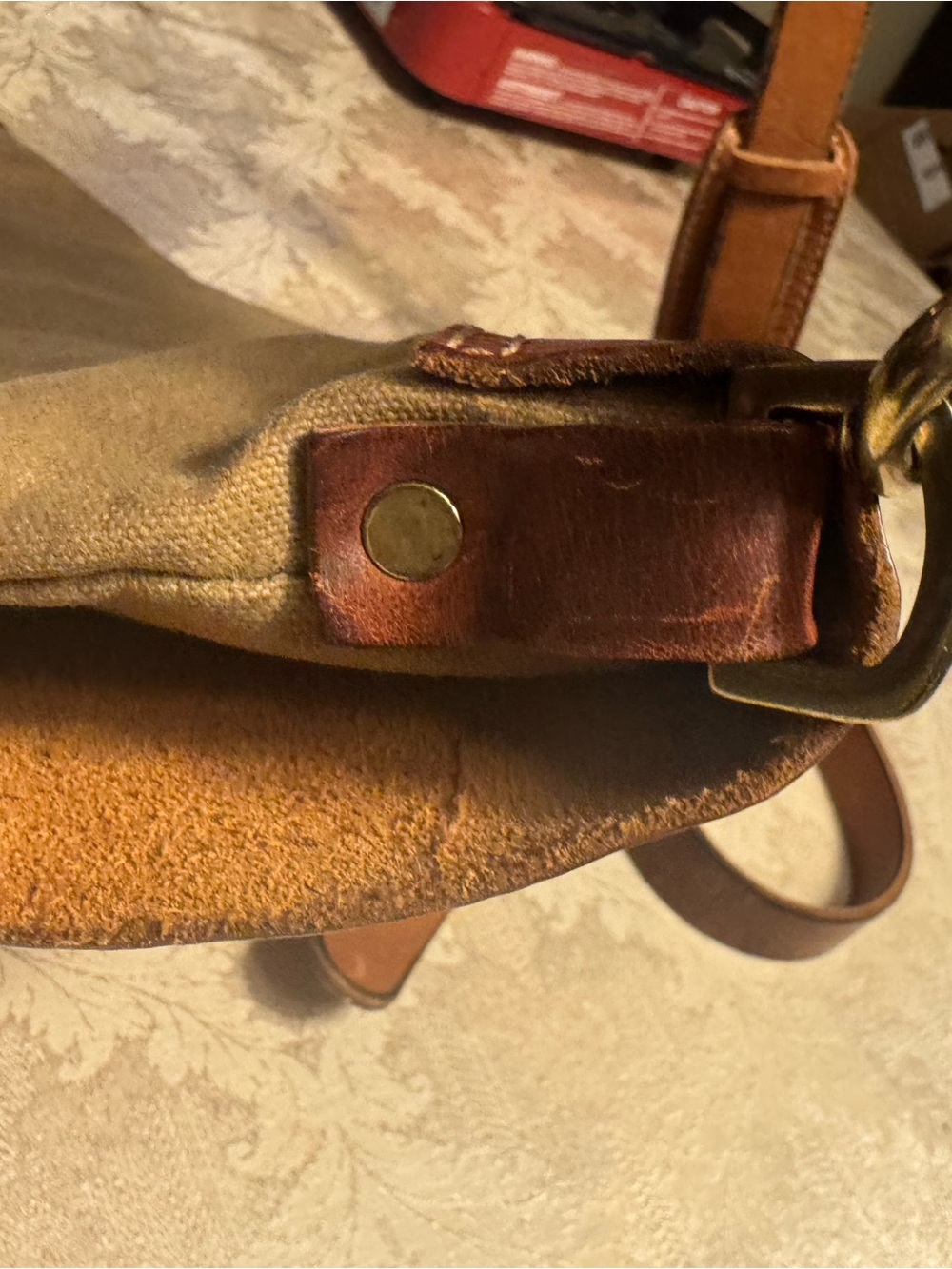 Sandast Canary Canvas & Leather Crossbody Messenger Bag - Unisex - Picture 8 of 14